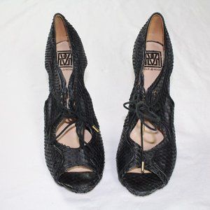 Pour le victoire real snake skin leather